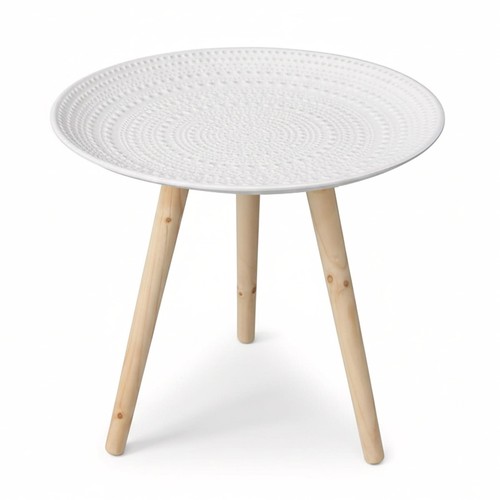 White side table - side, small