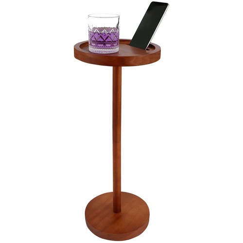 Pedestal side table wooden - side,