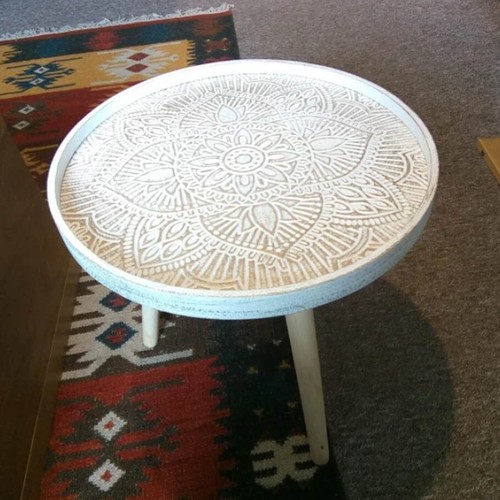 Vintage small round side - small, table
