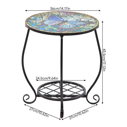 36cm small mosaic round bistro - mosaic,