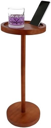 Pedestal side table - pedestal, wooden