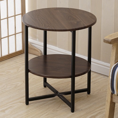 Round tier side table coffee - 2-tier,