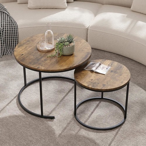 Round nesting coffee table set - nesting,