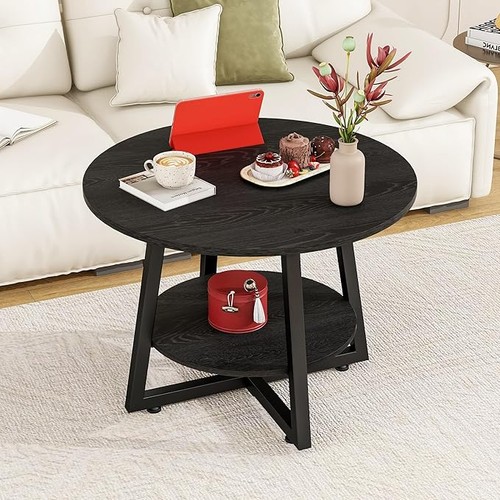 Round coffee table with - table,