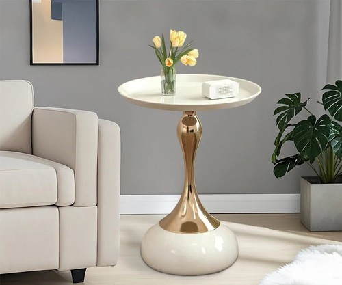 Modern round side table - round,