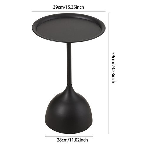 Round metal side table small - round,